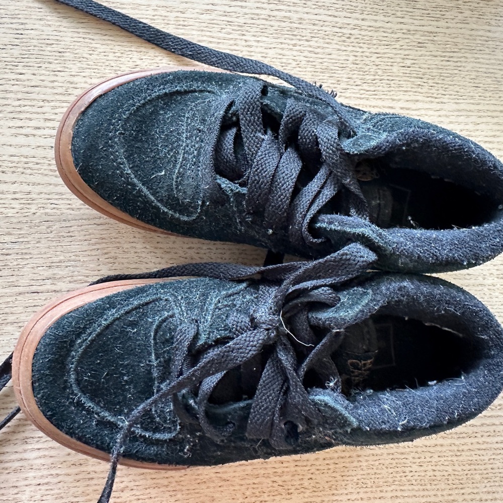 Vans Half Cab Kids Black Sneakers with Brown Soles
